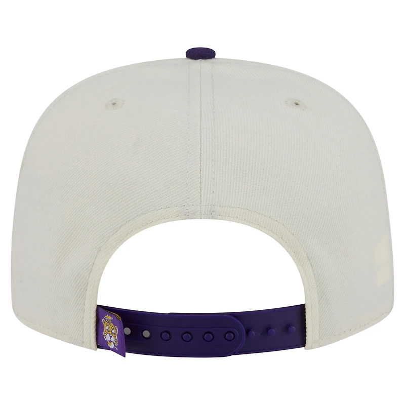 Men's New Era White LSU Tigers Collegiate 9FIFTY A-Frame Snapback Hat
