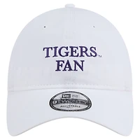 Men's New Era White LSU Tigers Fan 9TWENTY Adjustable Hat