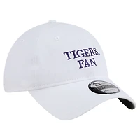 Casquette ajustable New Era blanche LSU Tigers 9TWENTY pour homme