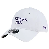 Men's New Era White LSU Tigers Fan 9TWENTY Adjustable Hat