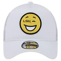 Casquette réglable blanche LSU Tigers Wink Foam Trucker New Era pour hommes