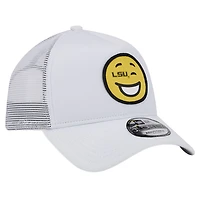 Men's New Era White LSU Tigers Wink Foam Trucker Adjustable Hat