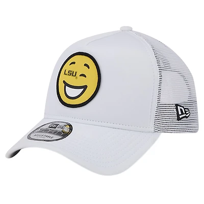 Casquette réglable blanche LSU Tigers Wink Foam Trucker New Era pour hommes
