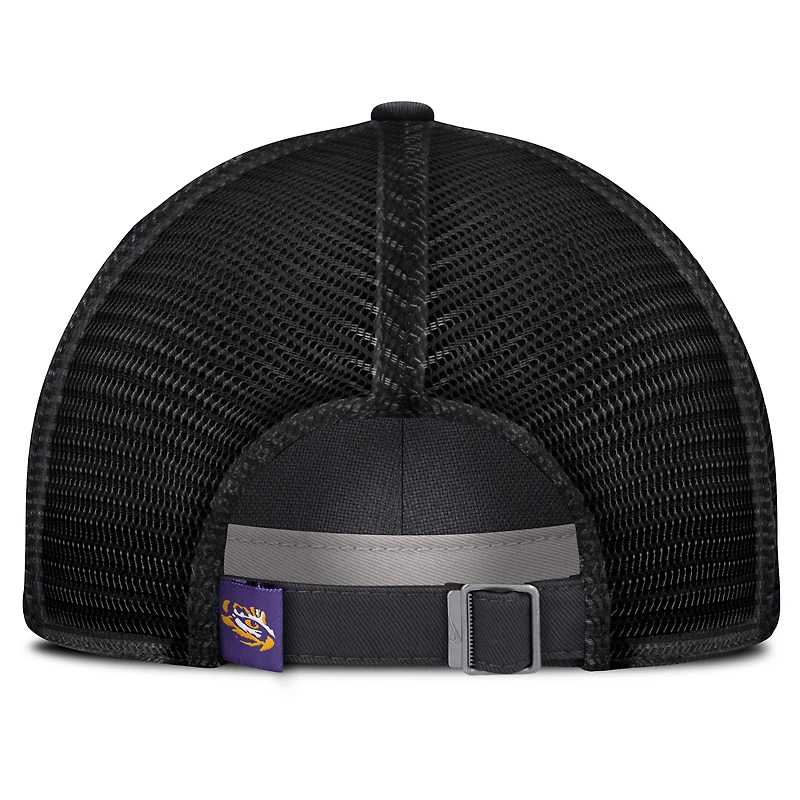 Men's Nike Anthracite LSU Tigers 2025 Gameday On-Field Club Adjustable Trucker Hat