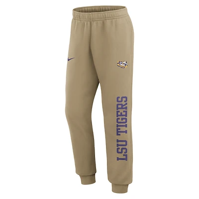 Pantalon de jogging en polaire beige Nike LSU Tigers Primetime Club pour homme