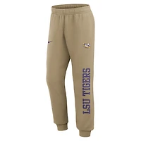 Pantalon de jogging en polaire beige Nike LSU Tigers Primetime Club pour homme