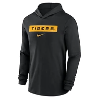 Men's Nike LSU Tigers 2024 Sideline Hoodie Performance Long Sleeve T-Shirt