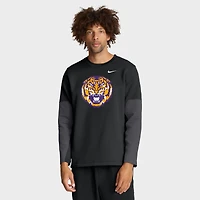 Men's Nike Purple LSU Tigers 2025 Sideline Coach Therma-FIT Long Sleeve T-Shirt