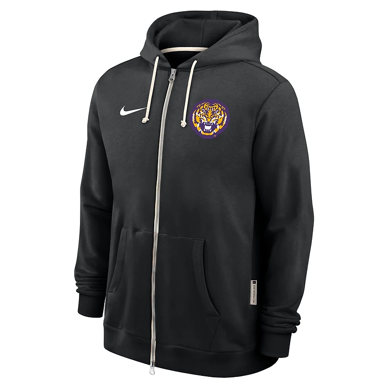 Men's Nike Black LSU Tigers 2025 Sideline Standard Issue Dri-FIT Full-Zip Hoodie