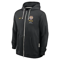 Sweat à capuche zippé Nike LSU Tigers 2026 Sideline Standard Issue Dri-FIT noir pour homme