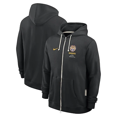 Sweat à capuche zippé Nike LSU Tigers 2026 Sideline Standard Issue Dri-FIT noir pour homme