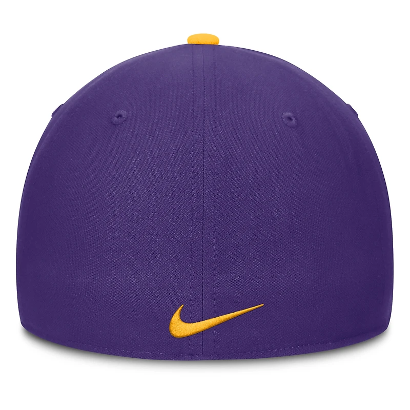 Casquette Nike Flex Sideline Rise pour homme, couleur or/violet, LSU Tigers 2025