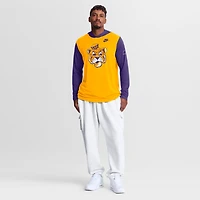 T-shirt à capuche manches longues Nike Gold/Purple LSU Tigers Campus Legacy Tri-Blend pour homme