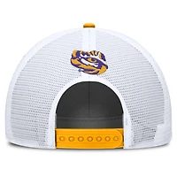 Men's Nike Gold/White LSU Tigers 2025 On-Field Rise Patch Trucker Adjustable Hat