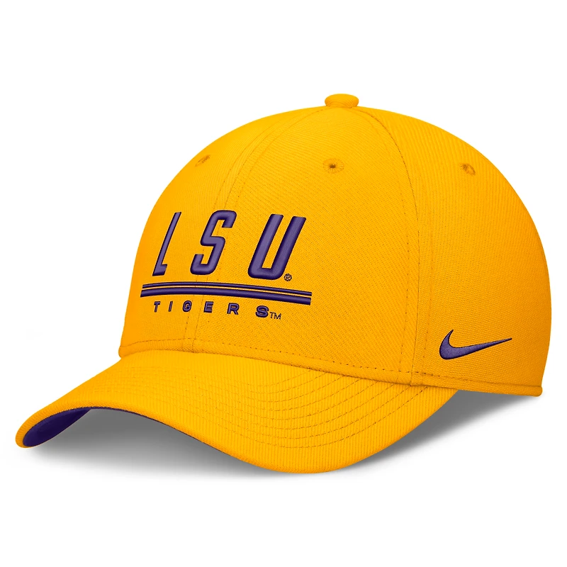 Casquette Nike Gold LSU Tigers Game Day Rise Swooshflex pour homme