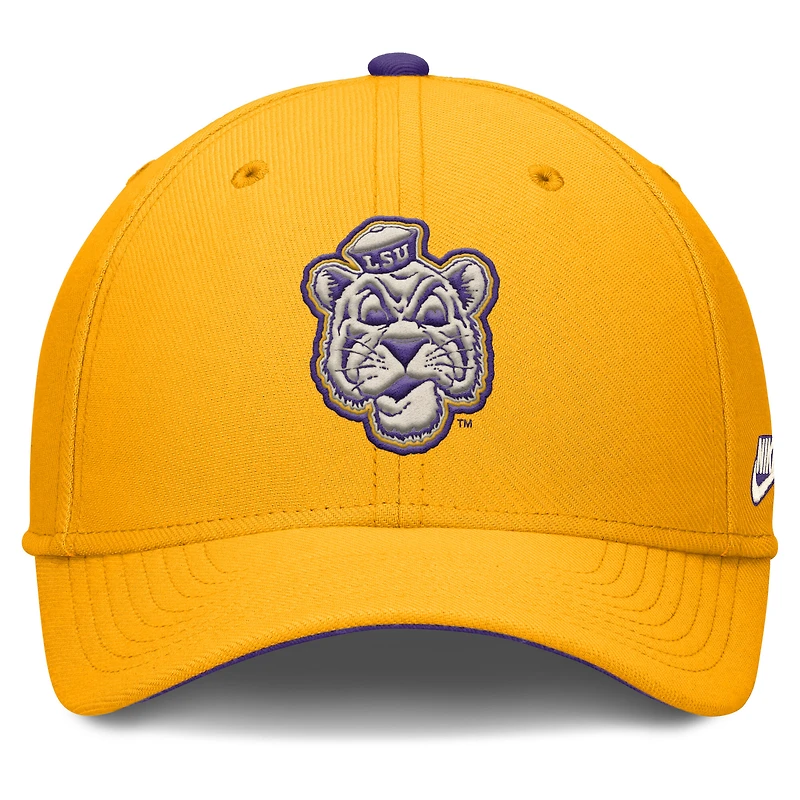 Men's Nike Gold LSU Tigers Legacy Rise Performance Flex Hat