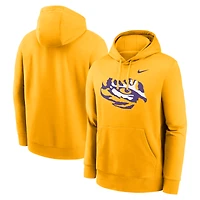 Sweat à capuche en polaire Nike LSU Tigers Primetime Alternate Logo Club pour homme, blanc