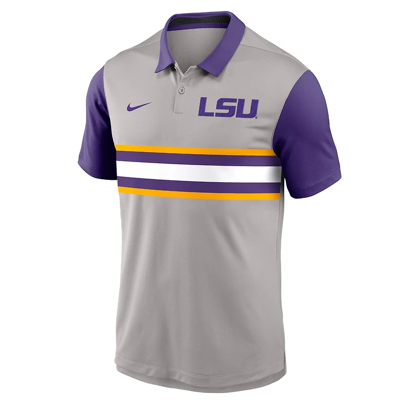 Men's Nike Gray/Purple LSU Tigers Vapor Dri-FIT Polo