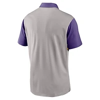 Polo Nike Vapor Dri-FIT gris/violet pour homme des LSU Tigers