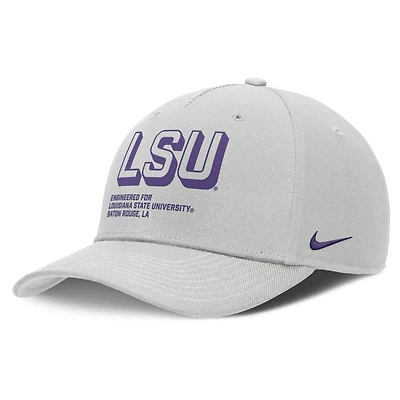 Men's Nike Gray LSU Tigers 2025 Sideline Dust Pinched Rise Adjustable Hat