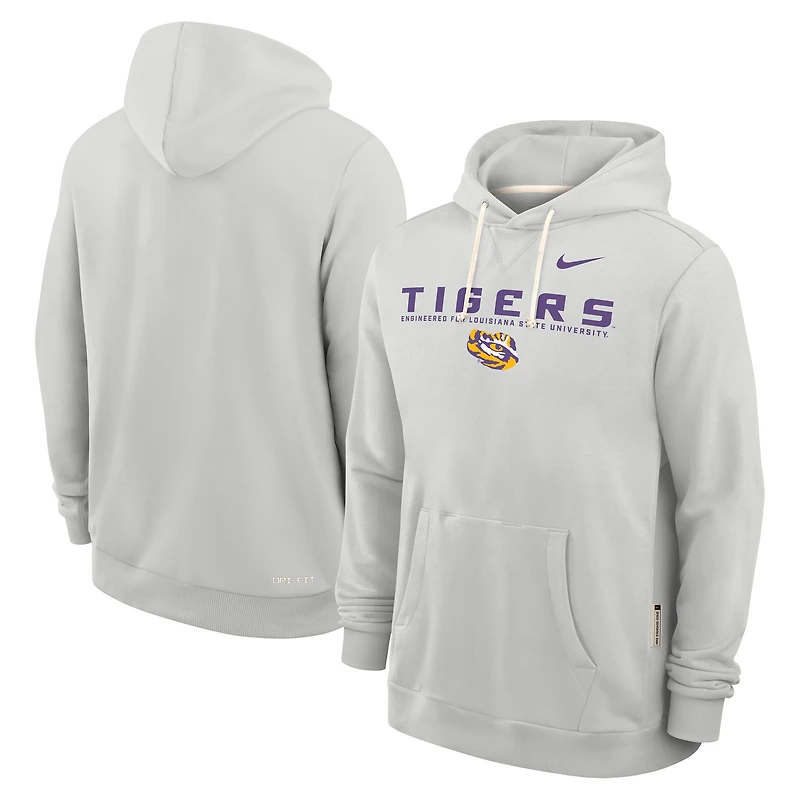 Men's Nike Gray LSU Tigers 2025 Sideline Standard Issue Dri-FIT Hoodie