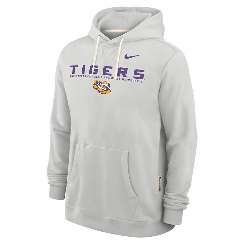 Men's Nike Gray LSU Tigers 2025 Sideline Standard Issue Dri-FIT Hoodie