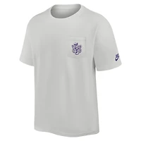 T-shirt Nike gris LSU Tigers Legacy 2-Hit Max90 Pocket pour homme