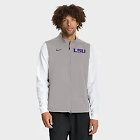 Gilet Nike gris LSU Tigers Primetime Victory Performance à fermeture éclair intégrale pour homme