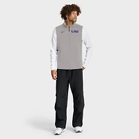 Gilet Nike gris LSU Tigers Primetime Victory Performance à fermeture éclair intégrale pour homme