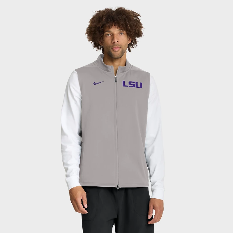 Men's Nike White LSU Tigers Primetime Victory Therma-FIT Full-Zip Vest