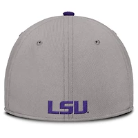 Casquette Nike grise LSU Tigers Rise Prep Performance Flex pour homme