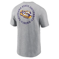 Men's Nike Heather Gray LSU Tigers Campus 2-Hit T-Shirt