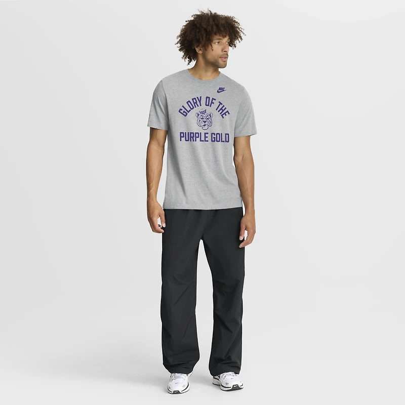 Men's Nike Heather Gray LSU Tigers Legacy Mantra Tri-Blend T-Shirt