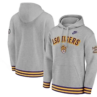 Men's Nike Heather Gray LSU Tigers Legacy Retro Pullover Hoodie