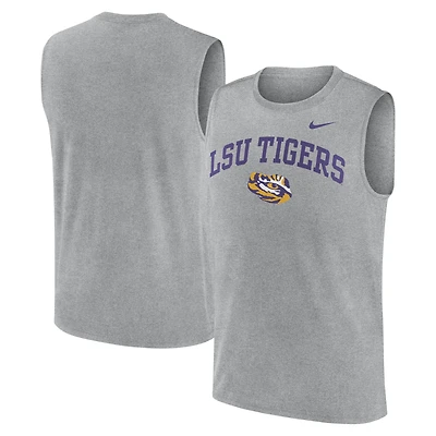 Débardeur Nike Dri-FIT violet pour homme, modèle Primetime Legend Arch, LSU Tigers Tigers.