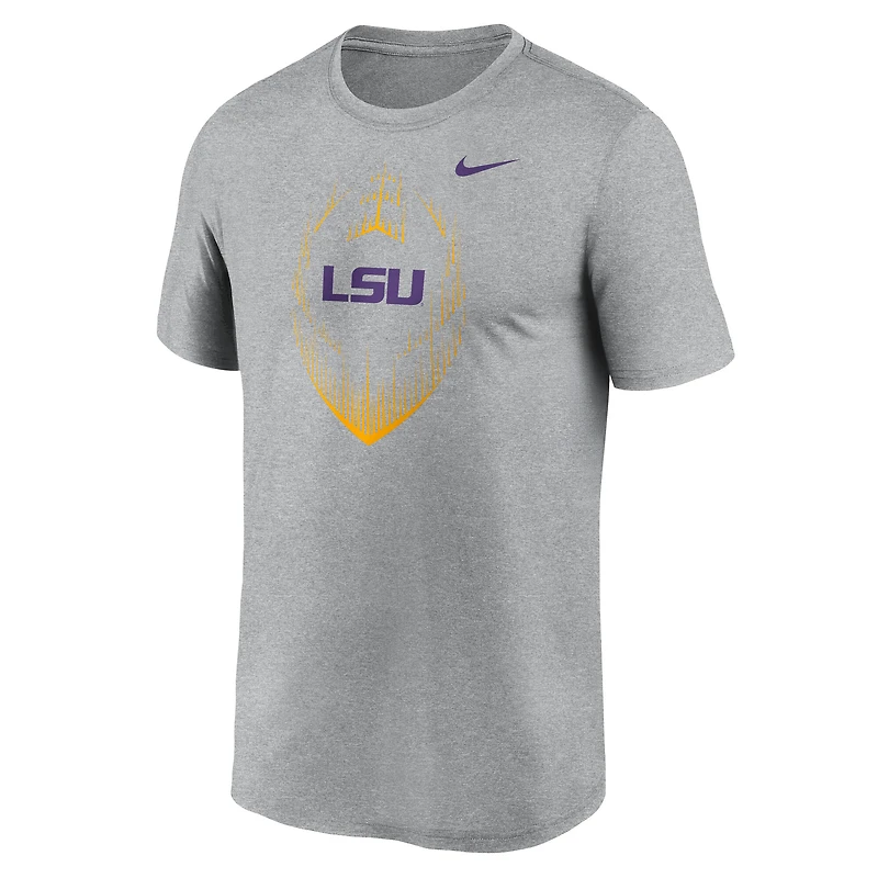 T-shirt Nike Performance Primetime Legend Icon gris chiné pour homme des LSU Tigers