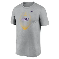T-shirt Nike Performance Primetime Legend Icon gris chiné pour homme des LSU Tigers