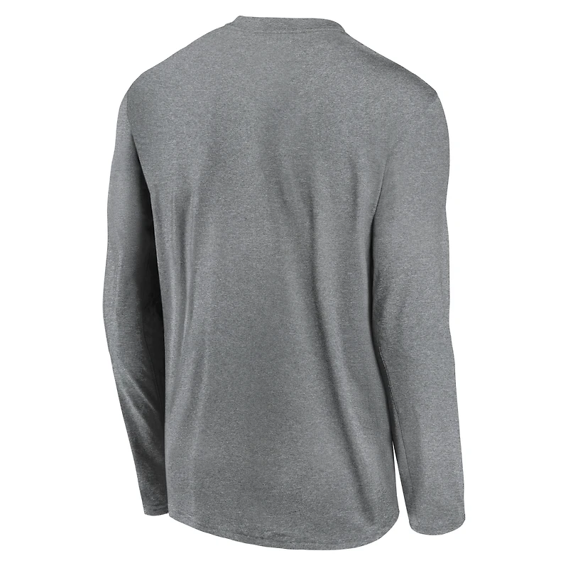 T-shirt à manches longues Nike Heather Grey LSU Tigers Primetime Primary Legend pour homme