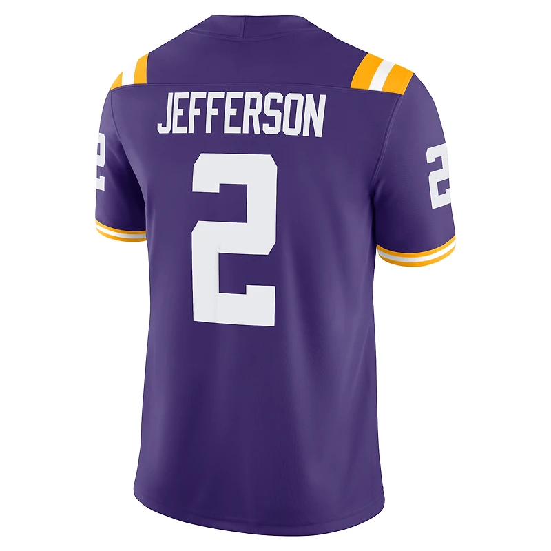 Maillot de match Nike Justin Jefferson violet pour homme des LSU Tigers Alumni