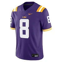 Maillot de jeu joueur Nike Malik Nabers violet pour homme des LSU Tigers