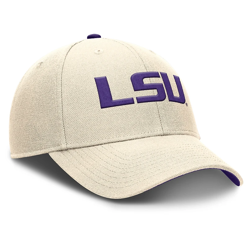 Men's Nike Natural LSU Tigers Primetime Rise Dri-FIT Adjustable Hat