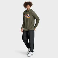 Men's Nike Olive LSU Tigers 2025 Military Appreciation Dri-FIT Long Sleeve Hoodie T-Shirt
