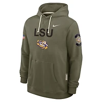 Men's Nike Olive LSU Tigers 2025 Military Appreciation Standard Issue Dri-FIT Hoodie