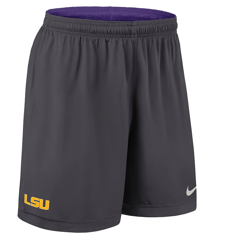 Short réversible Nike Dri-FIT violet/anthracite LSU Tigers 2026 pour homme