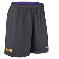 Short réversible Nike Dri-FIT violet/anthracite LSU Tigers 2026 pour homme