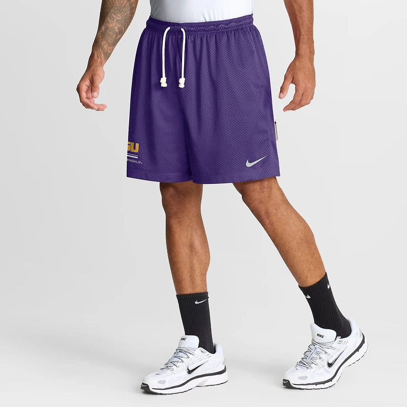 Short réversible Nike Dri-FIT violet/anthracite LSU Tigers 2026 Sideline Standard Issue pour homme