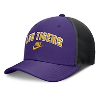 Casquette ajustable Nike LSU Tigers Legacy Arch Rise Performance Trucker pour homme, violet/noir
