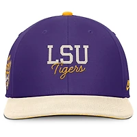 Men's Nike Purple/Cream LSU Tigers Pro Legacy Script Snapback Hat