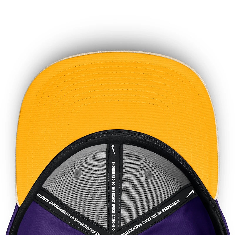 Casquette Nike LSU Tigers Pro Legacy Snapback Violet/Crème pour homme