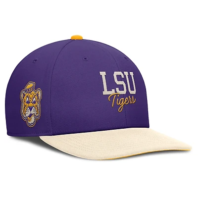 Casquette Nike LSU Tigers Pro Legacy Snapback Violet/Crème pour homme